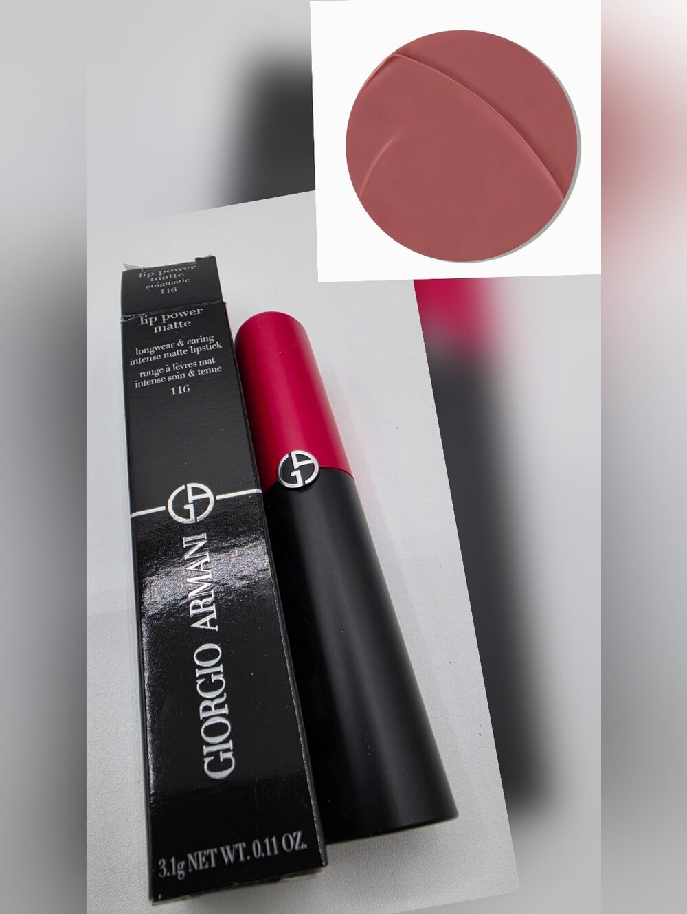 Giorgio Armani Lip Power Matte Lipstick – #116 "Enigmatic"